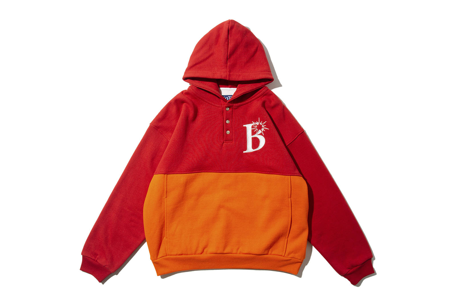 【BoTT】2 TONE PULLOVER HOODIE / RED BoTT 