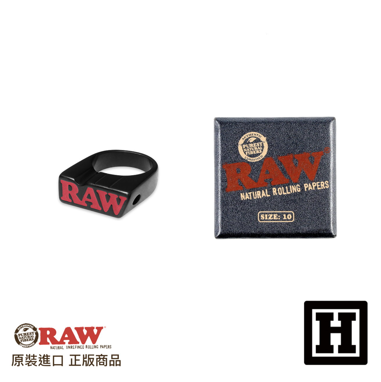 RAW Gold Smoker Ring 霧黑菸戒