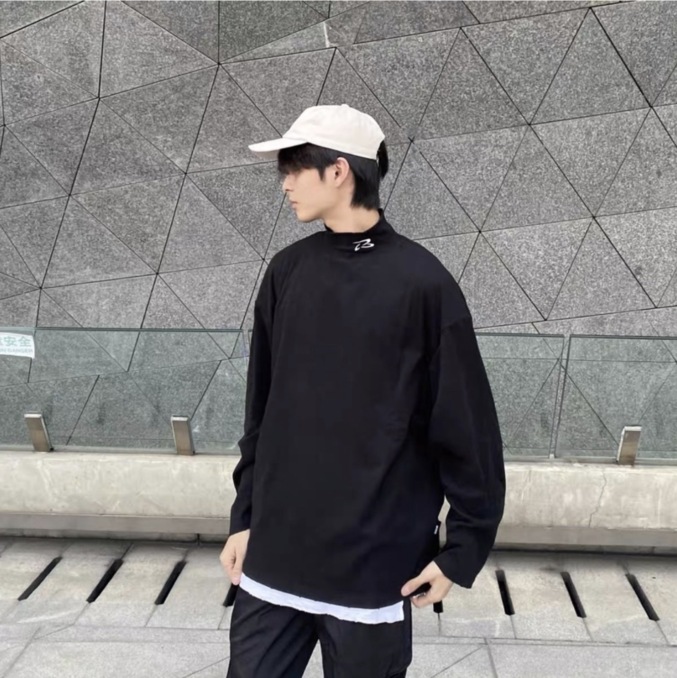 PCLP (SALE) 新銳設計師品牌 刺繡飛盤LOGO小高領薄長袖 打底 小高領 薄長袖