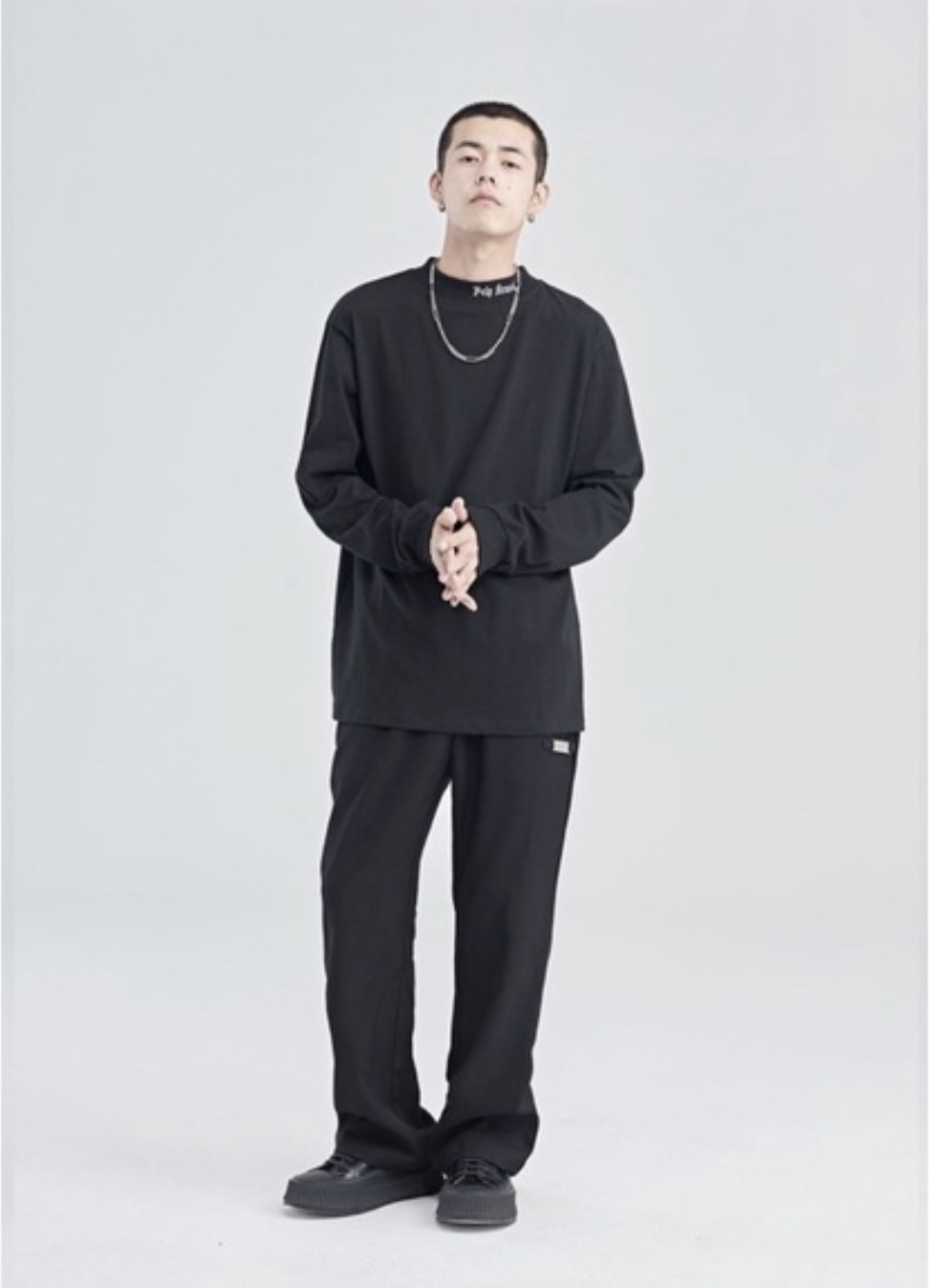 PCLP 新銳設計師品牌 刺繡歌德LOGO薄長袖 打底 微高領 薄長袖 長袖 基本款