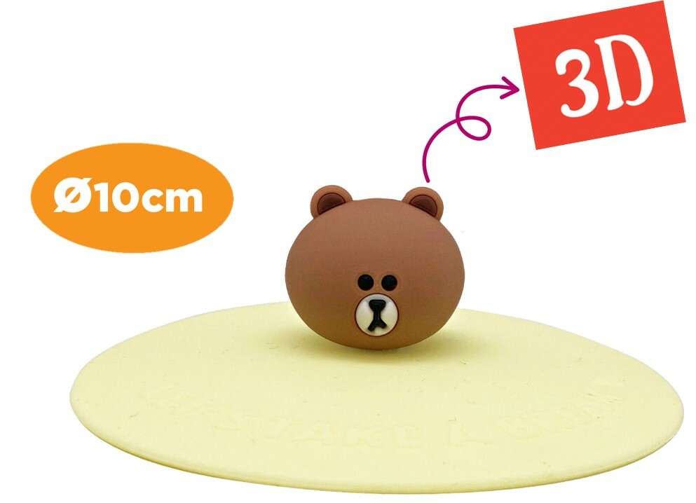 LINE FRIENDS |硅膠杯蓋|Brown