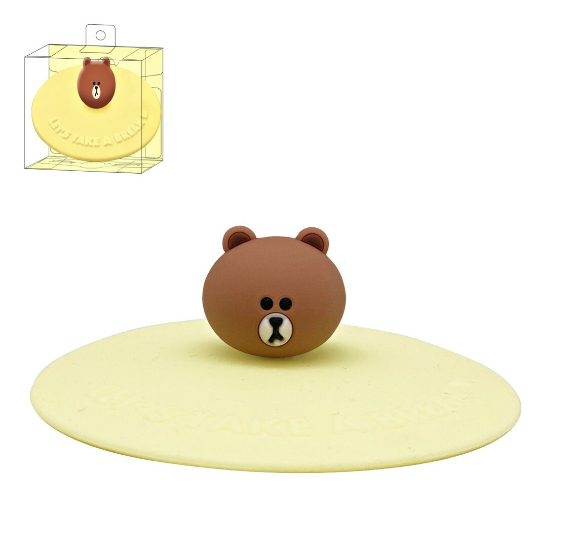 LINE FRIENDS |硅膠杯蓋|Brown