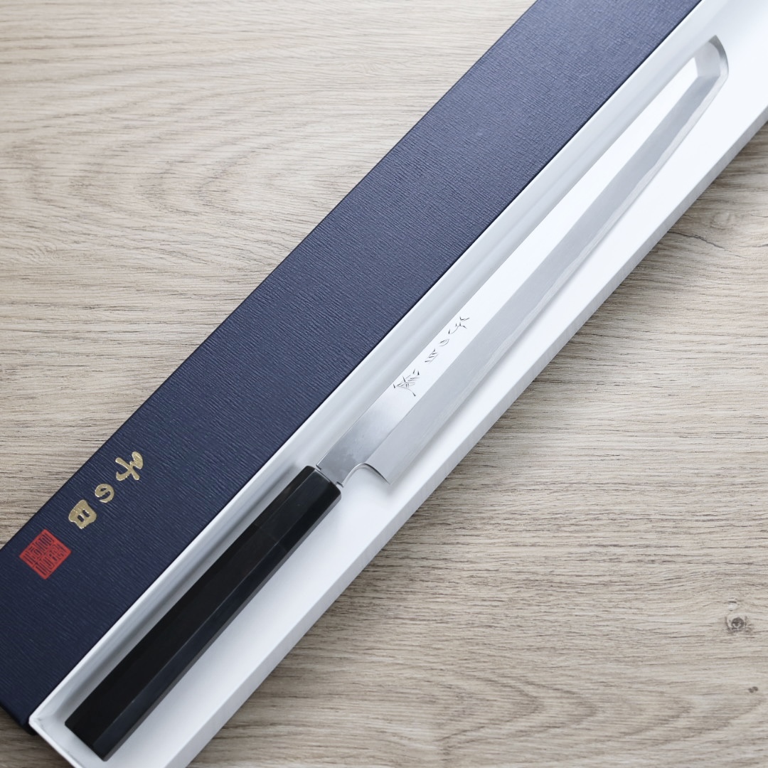 子之日 先丸蛸引 270mm 白極上霞 白紙鋼/附刀鞘