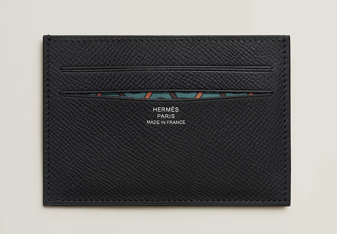hermes citizen twill card holder epsom