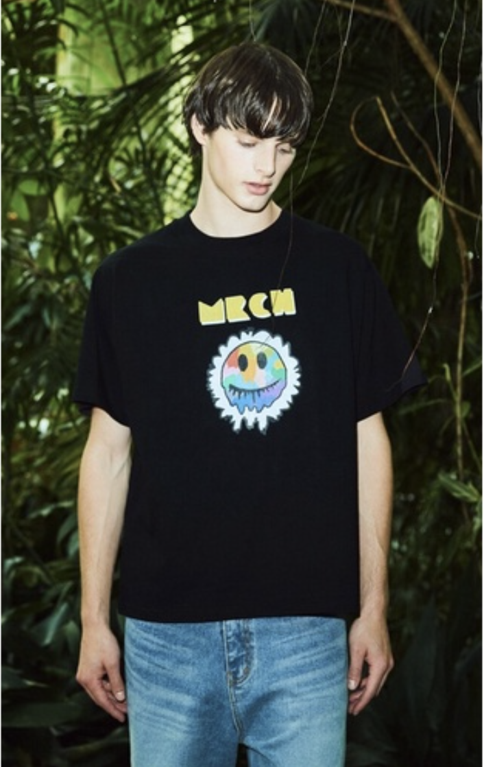 韓國代理品牌Misterchild  (SALE) 印花 笑臉 logo 短T 溶解 短袖 上衣