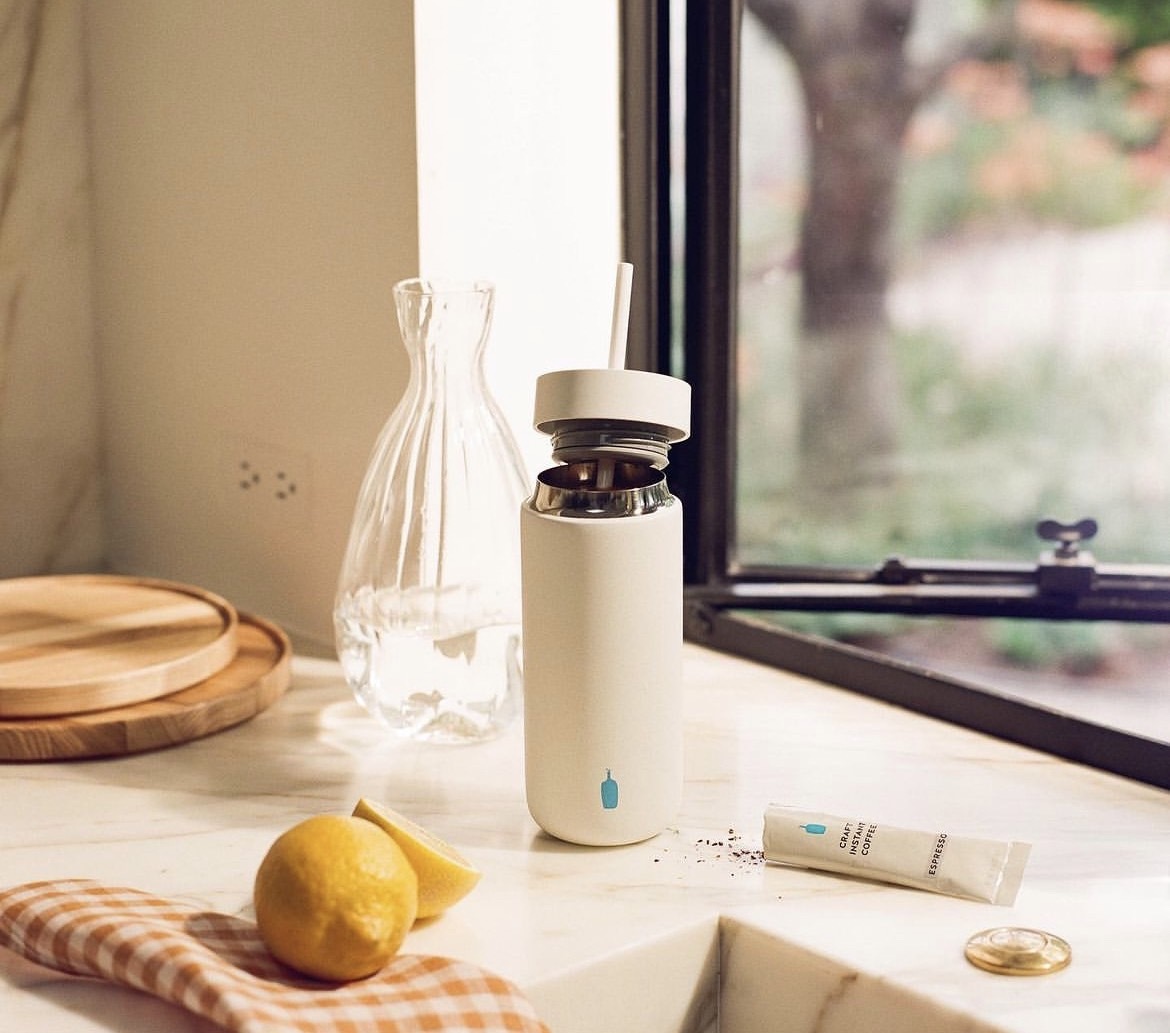 Blue bottle Fellow 16oz 陶瓷吸管杯