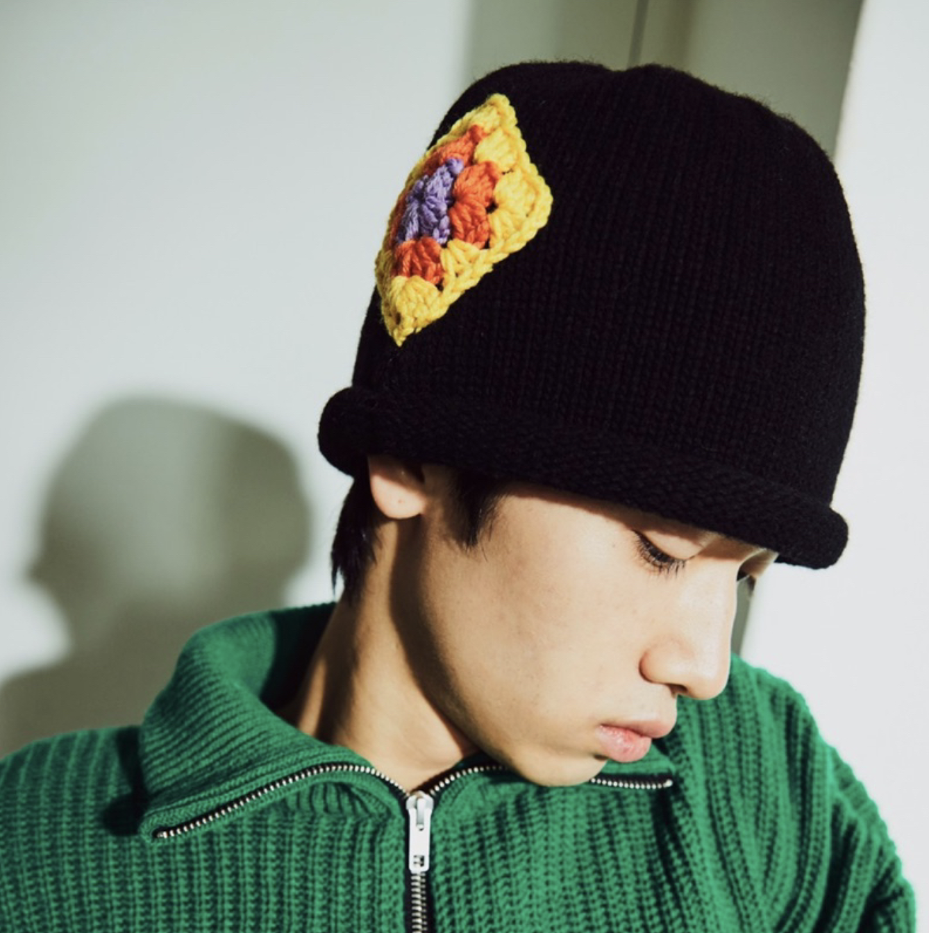 韓國代理品牌 Misterchild<NEW> 手作 針織 風格 小花 包頭帽 毛帽 禮帽