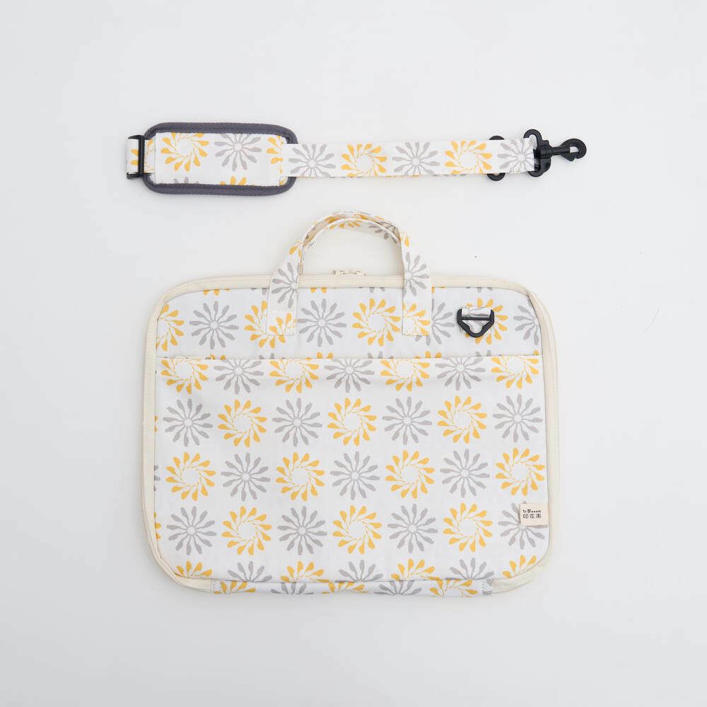 Laptop Case (Advanced)/Black Drongo Circles/Sunflower