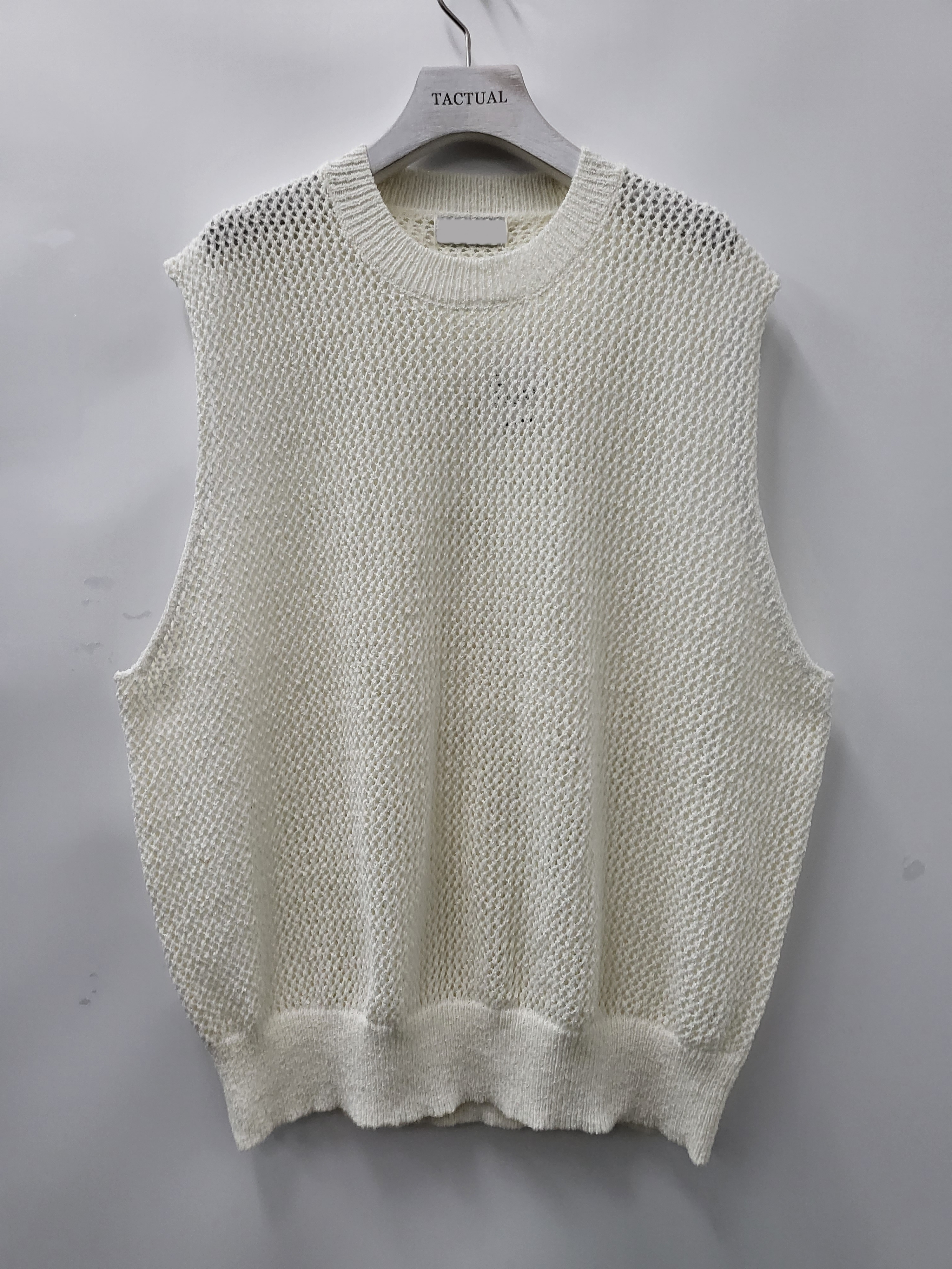 圓領網紋背心 V1023