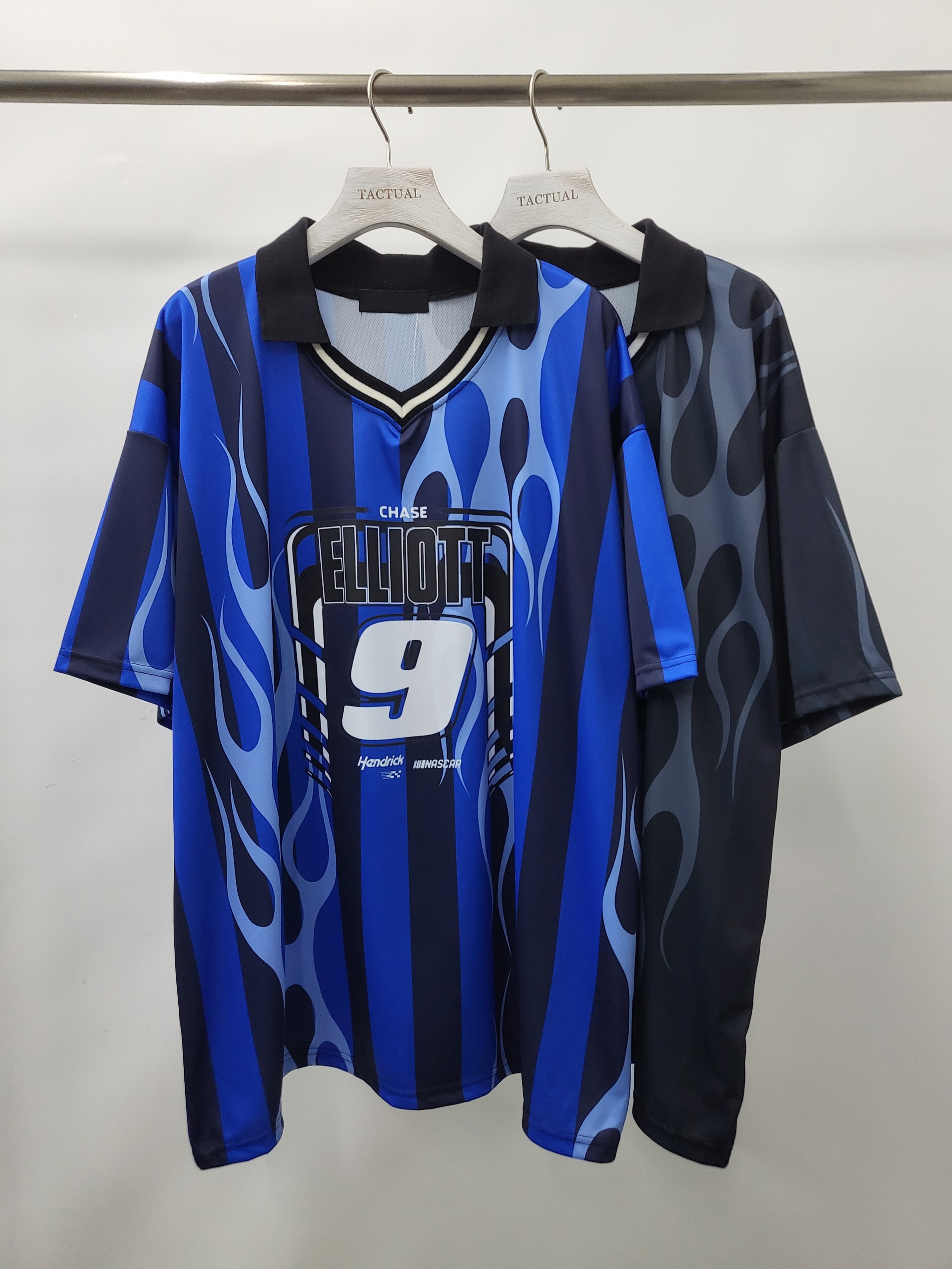 恤衫V領9字花紋短袖Tee T5151