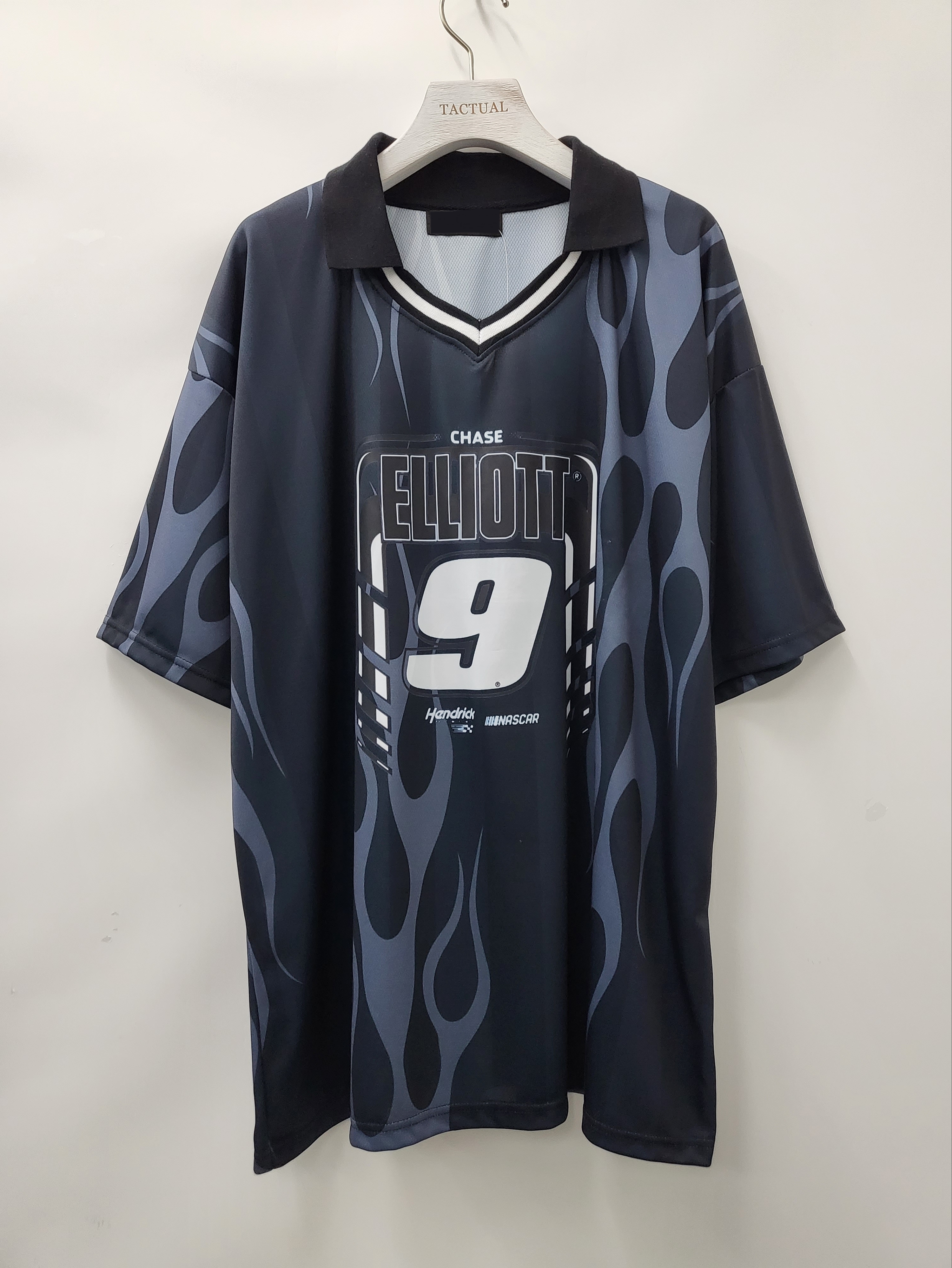 恤衫V領9字花紋短袖Tee T5151