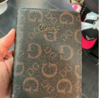 [S] GUESS 21GF082 ENLARGED G LOGO PASSPORT CASE,BROWN LOGO, 885503052042 (SGU398)