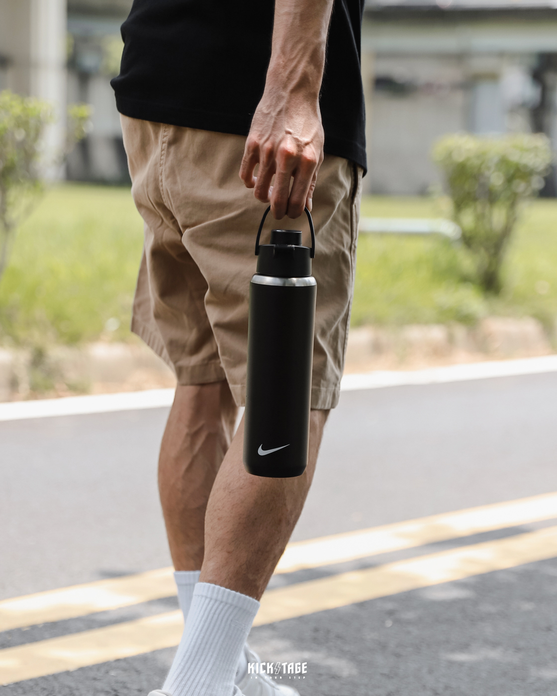 NIKE SS RECHARGE 24OZ 黑色不鏽鋼大口徑保冷瓶登山運動單車水壺【DX7047-