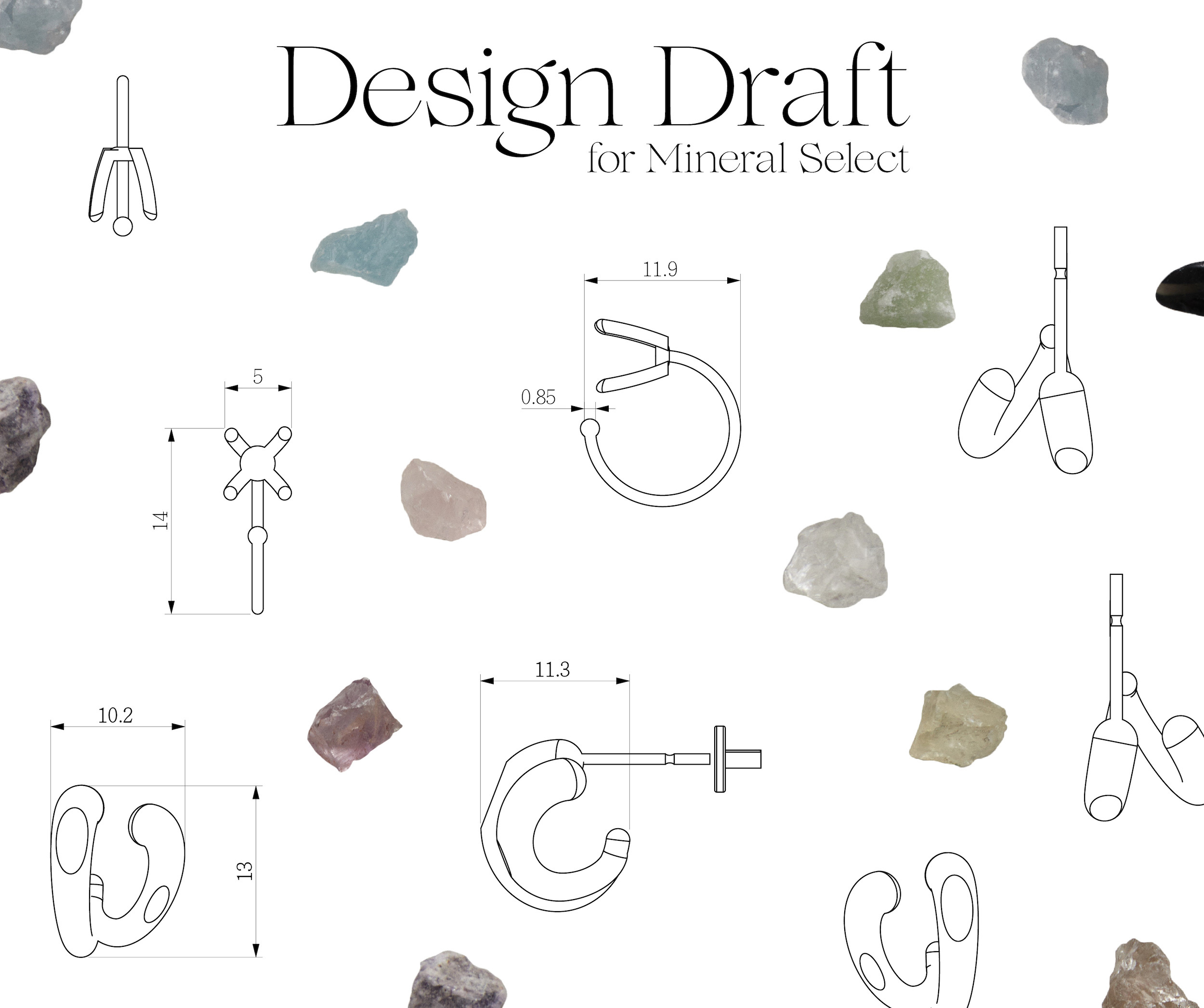 平價飾品,鍍白金,水晶,礦石,項鍊