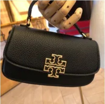 [S] TORY BURCH BRITTEN MINI TOP HANDLE,BLACK, 149645-001 (STB388)