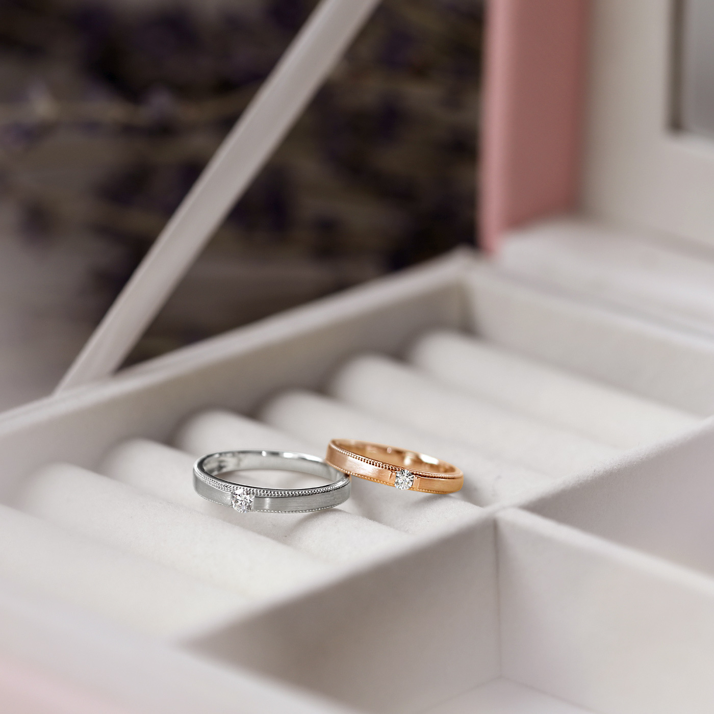 幸福光暈 — 鑽石對戒