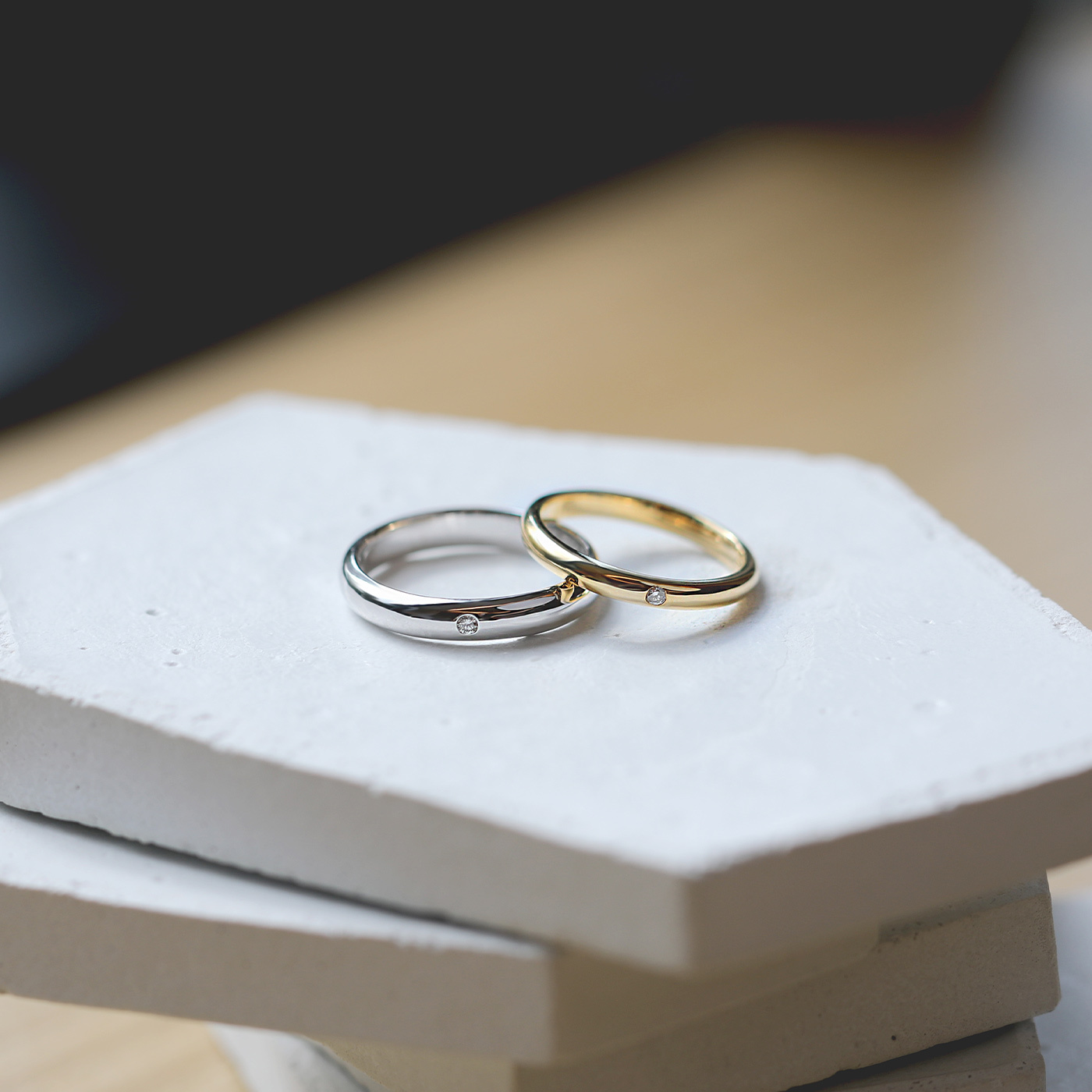 流金點鑽 — 鑽石對戒