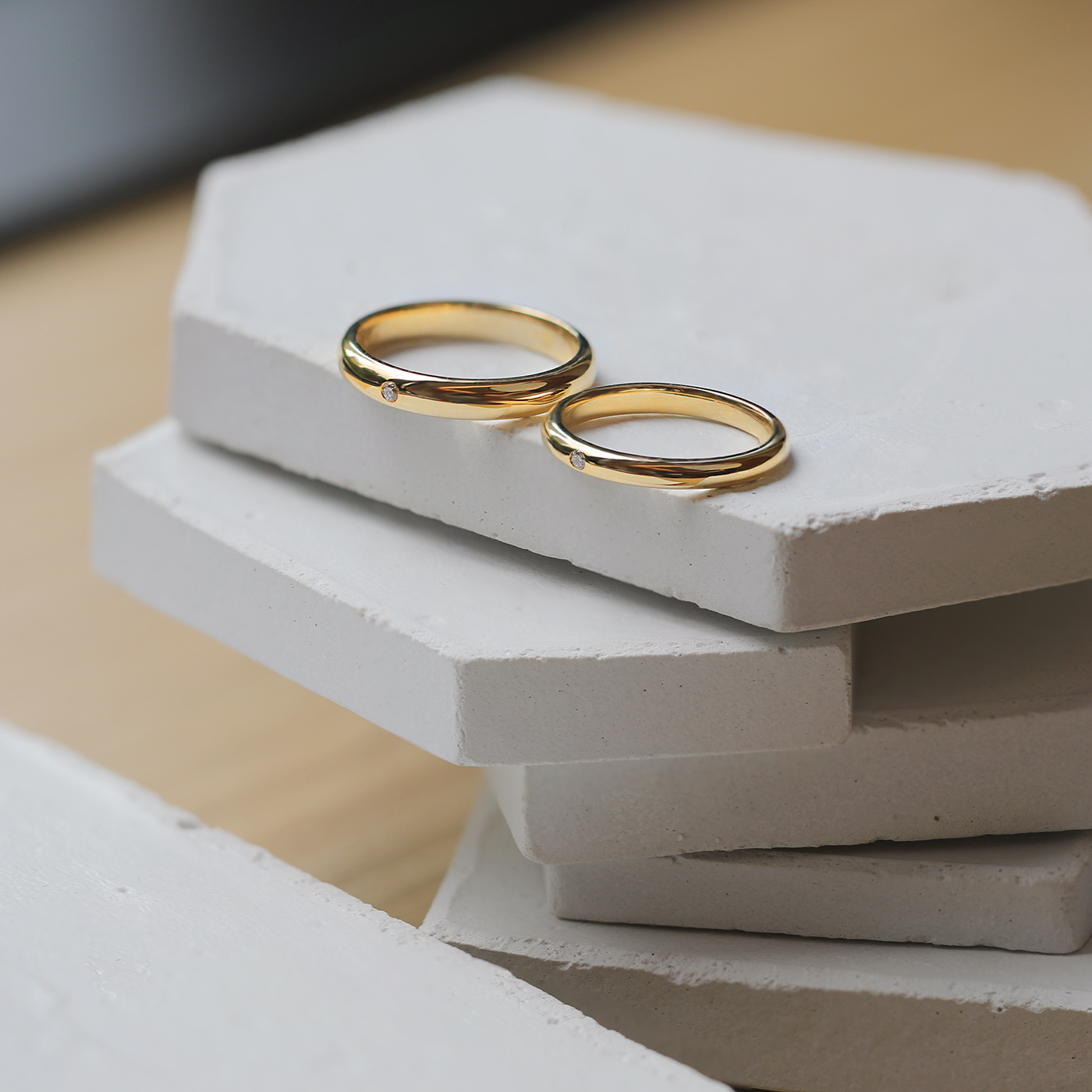 流金點鑽 — 鑽石對戒