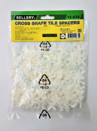 "SELLERY" 磁磚十字架# 4mm(200粒/包)-[Y15634]