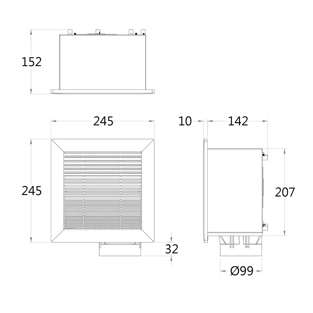 凱撒 換氣扇推薦型號 D609 / D609H 靜音換氣扇