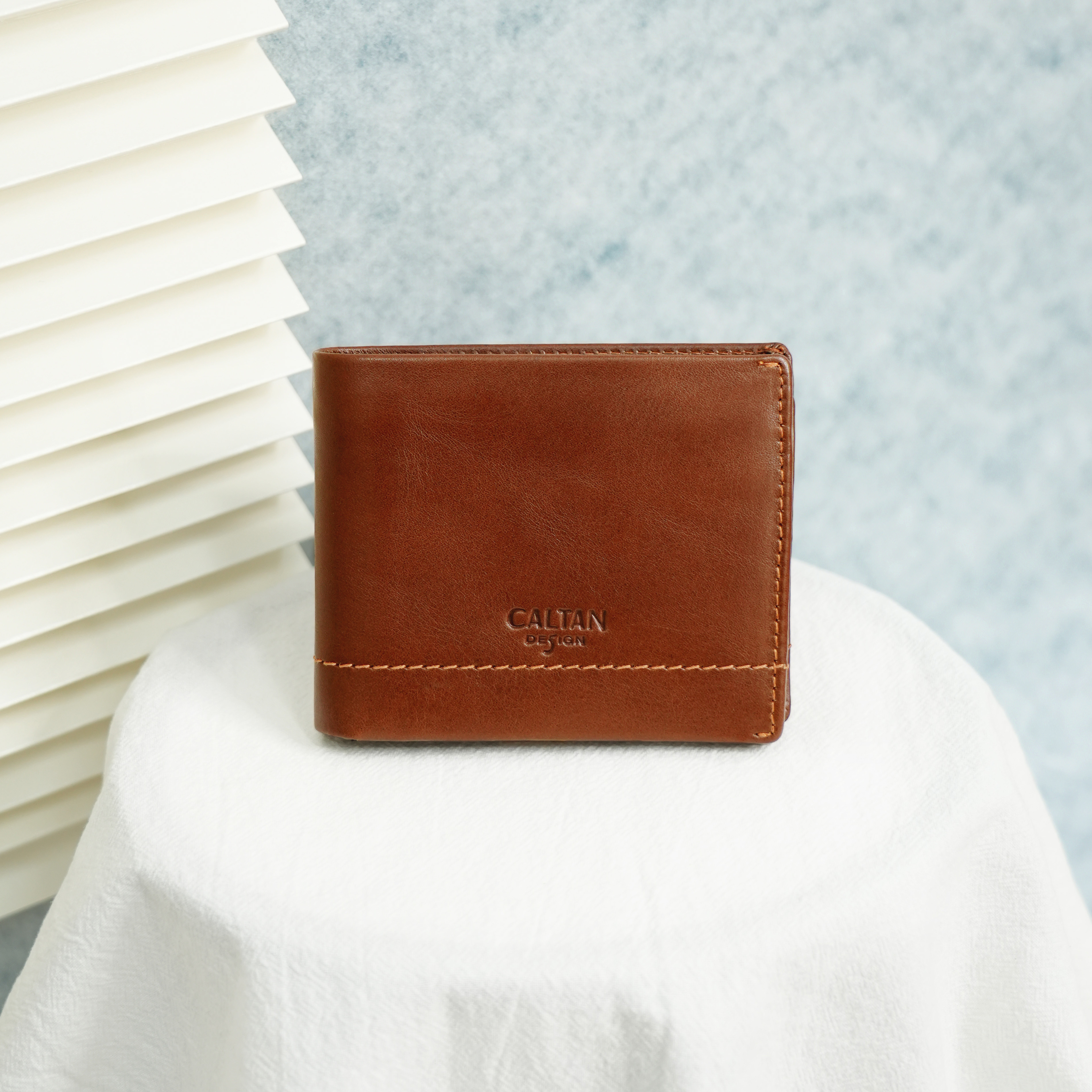 【招財母錢包💰】真皮三頁式零錢包短夾-三色(075137)