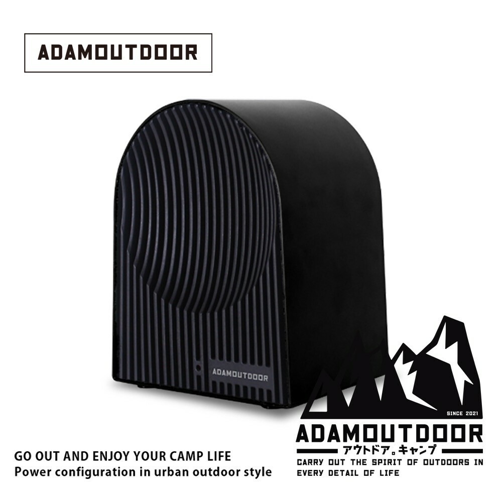ADAMOUTDOOR｜戶外陶瓷電暖爐 黑色 【送收納包】(微型低功率電暖器 小暖爐 PTC陶瓷電暖器 露營)