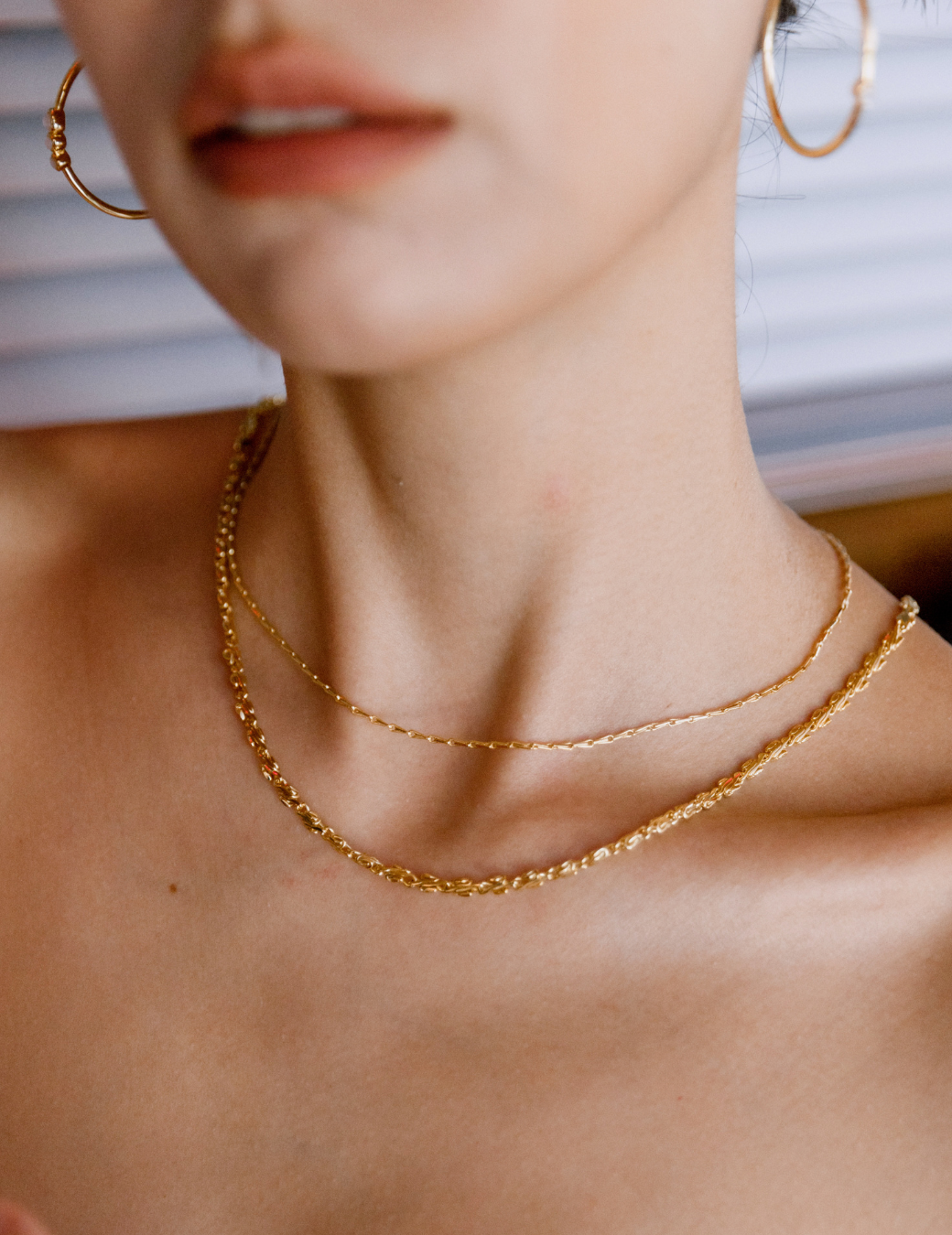 復古感編織造型項鏈（金色）