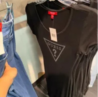 [S] GUESS LUCIANA LOGO DRESS,JET BLACK, Q3GK05KAQX2 (SGU406)