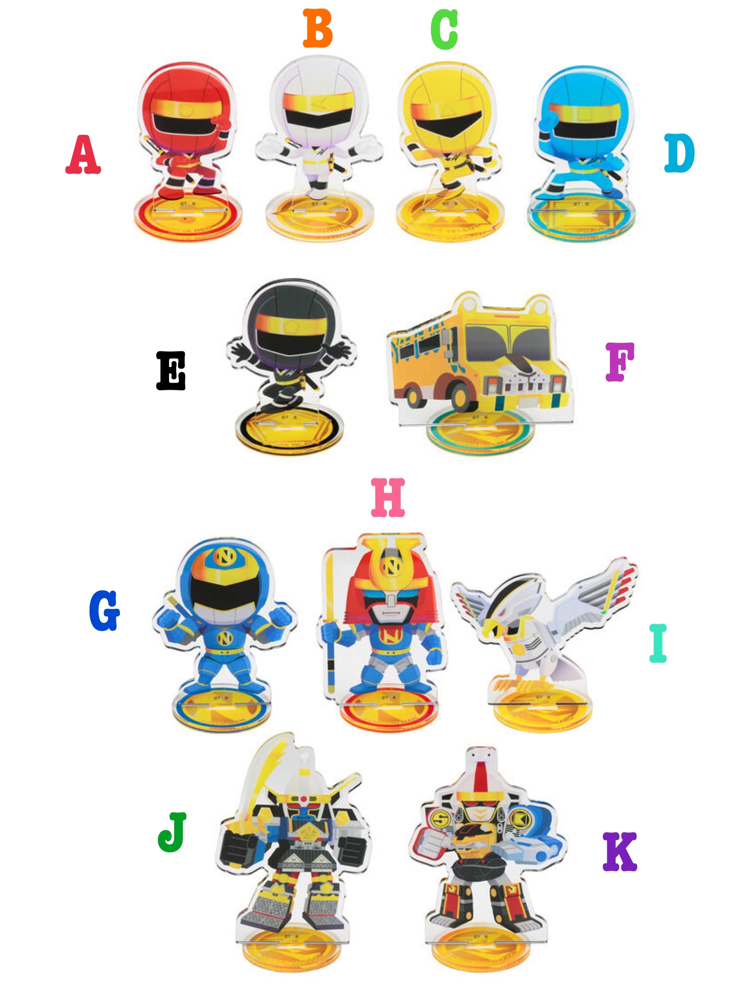 215547 Pbandai 預訂2024/9月 忍者戦隊カクレンジャー　デフォルメ　アクリルスタンド (全11種)