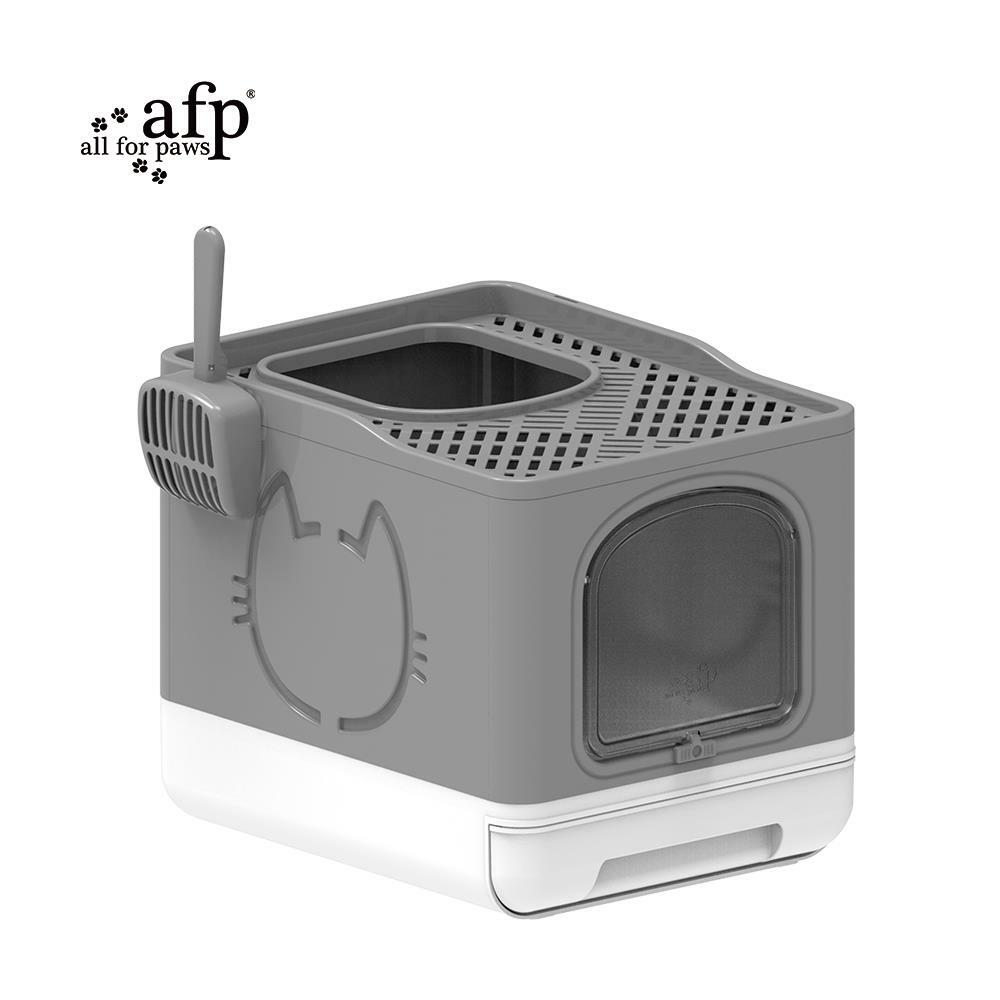 【AFP】 清新系列-抽折式貓便盆 經典灰/極淺灰
