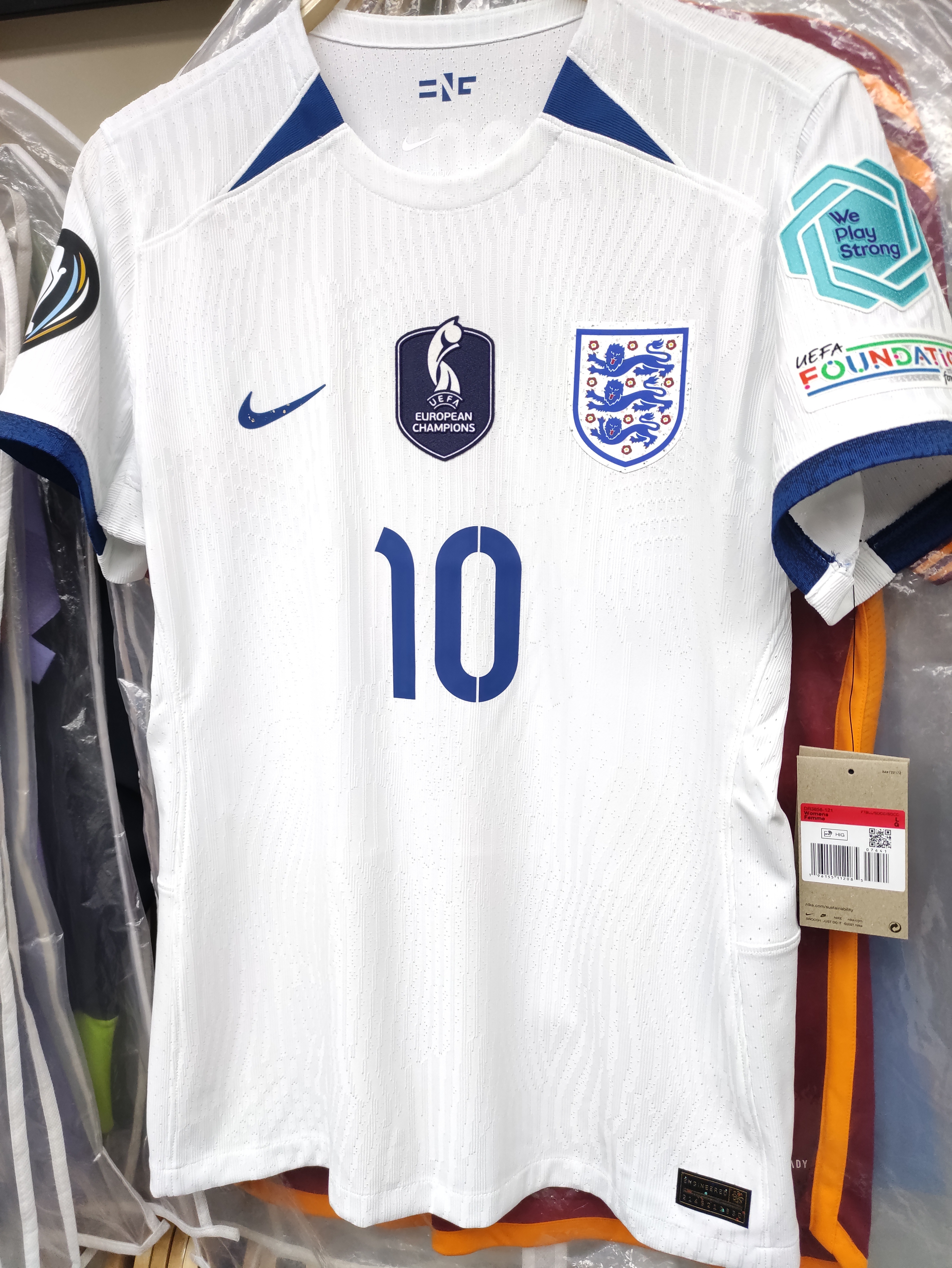 2023女子世界杯英格蘭女足國家隊主場球員版球衣
