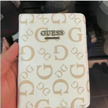 [S] GUESS 21GF082 ENLARGED G LOGO PASSPORT CASE,WHITE LOGO, 885503056163 (SGU409)