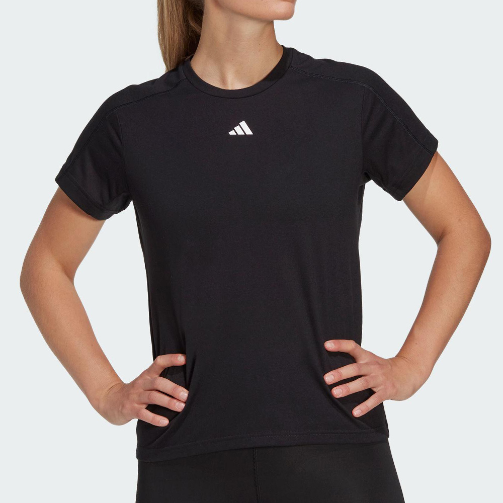 Adidas TR-ES Crew T 女 黑色 排汗 訓練 運動 上衣 短袖 HR7795