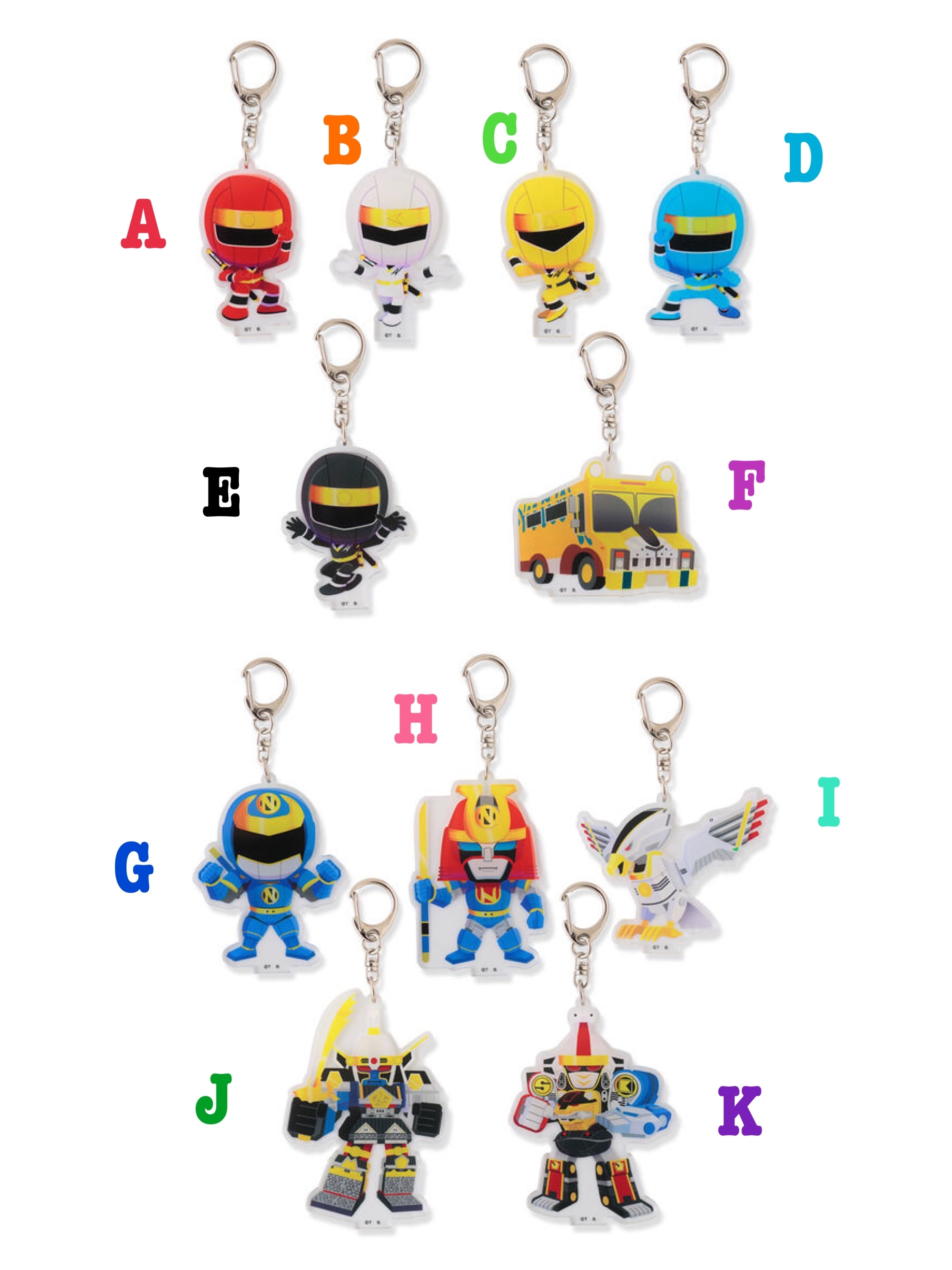 215550 Pbandai 2024/9月 忍者戦隊カクレンジャー　デフォルメ　アクリルキーホルダー (全11種) 鎖匙扣