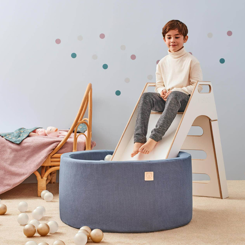 Misioo 高級木製溜滑梯-簡潔白