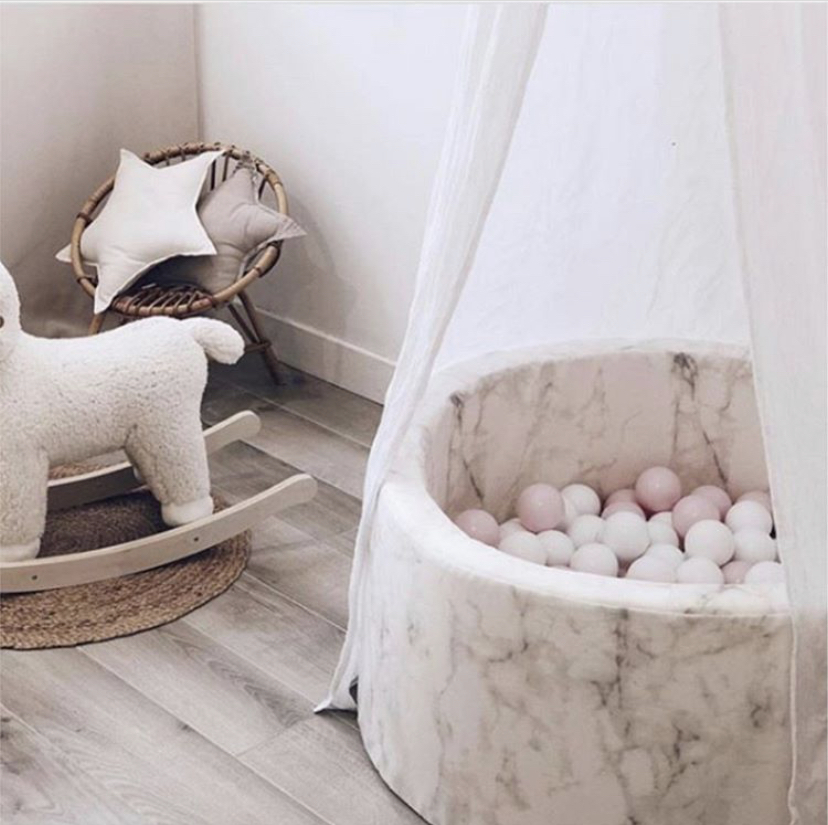 Misioo 遊戲球池-100x40-大理石 (共2種組合球色可選)