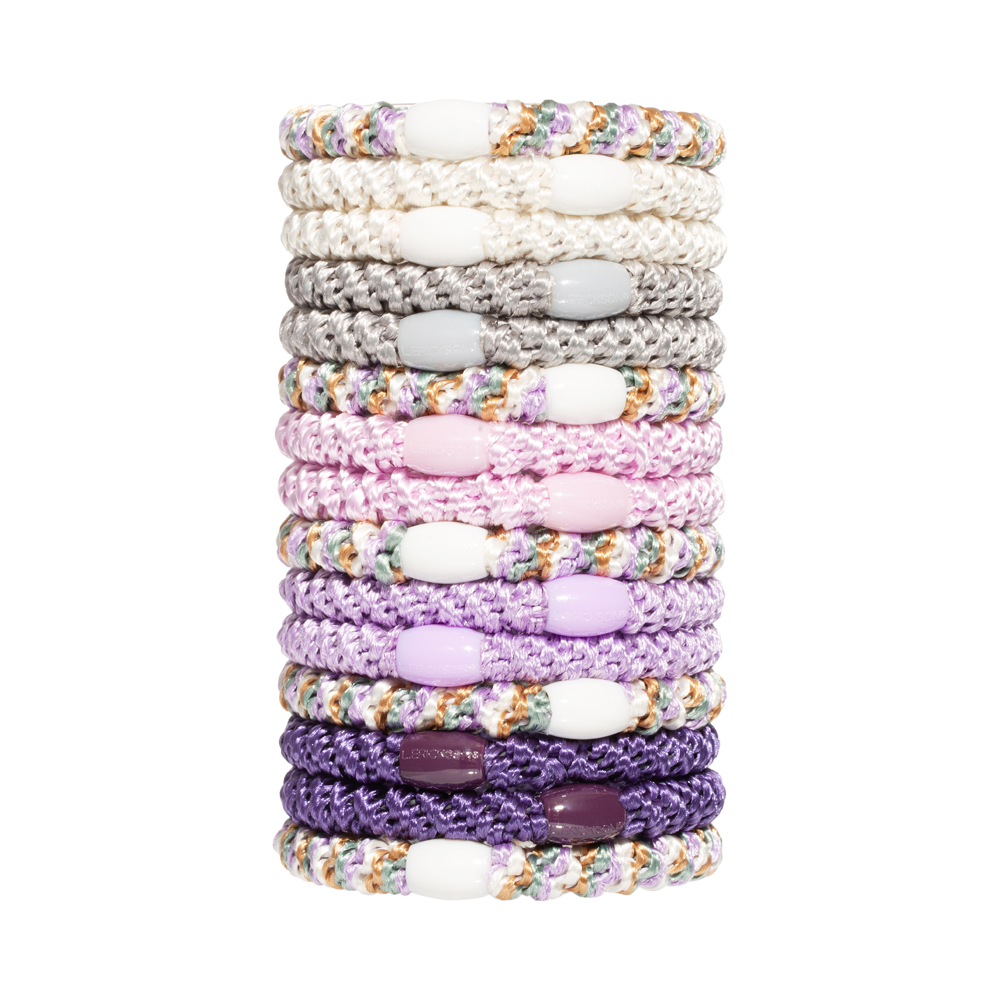 L. ERICKSON 彈力髮圈桶15入-粗版〈獨角獸紫〉