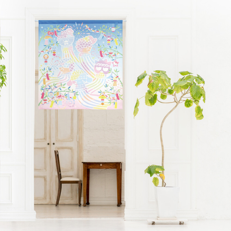 Sanrio 公仔大集合短門簾 85×90cm 七夕 #CM23SD-21243