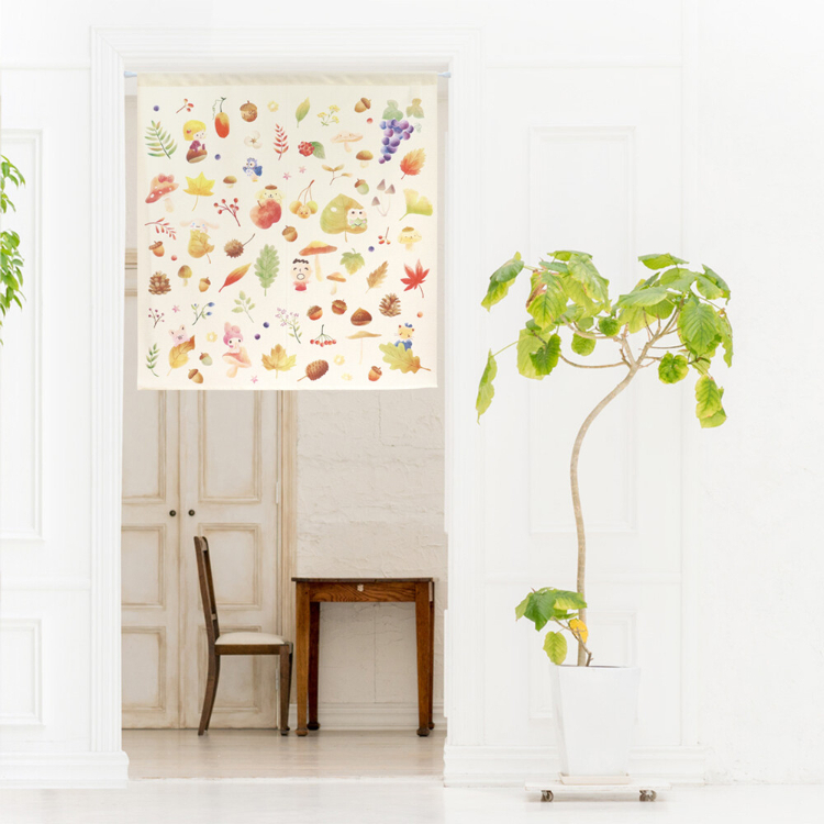 Sanrio 公仔大集合短門簾 85×90cm 秋天 #CM23SD-21244