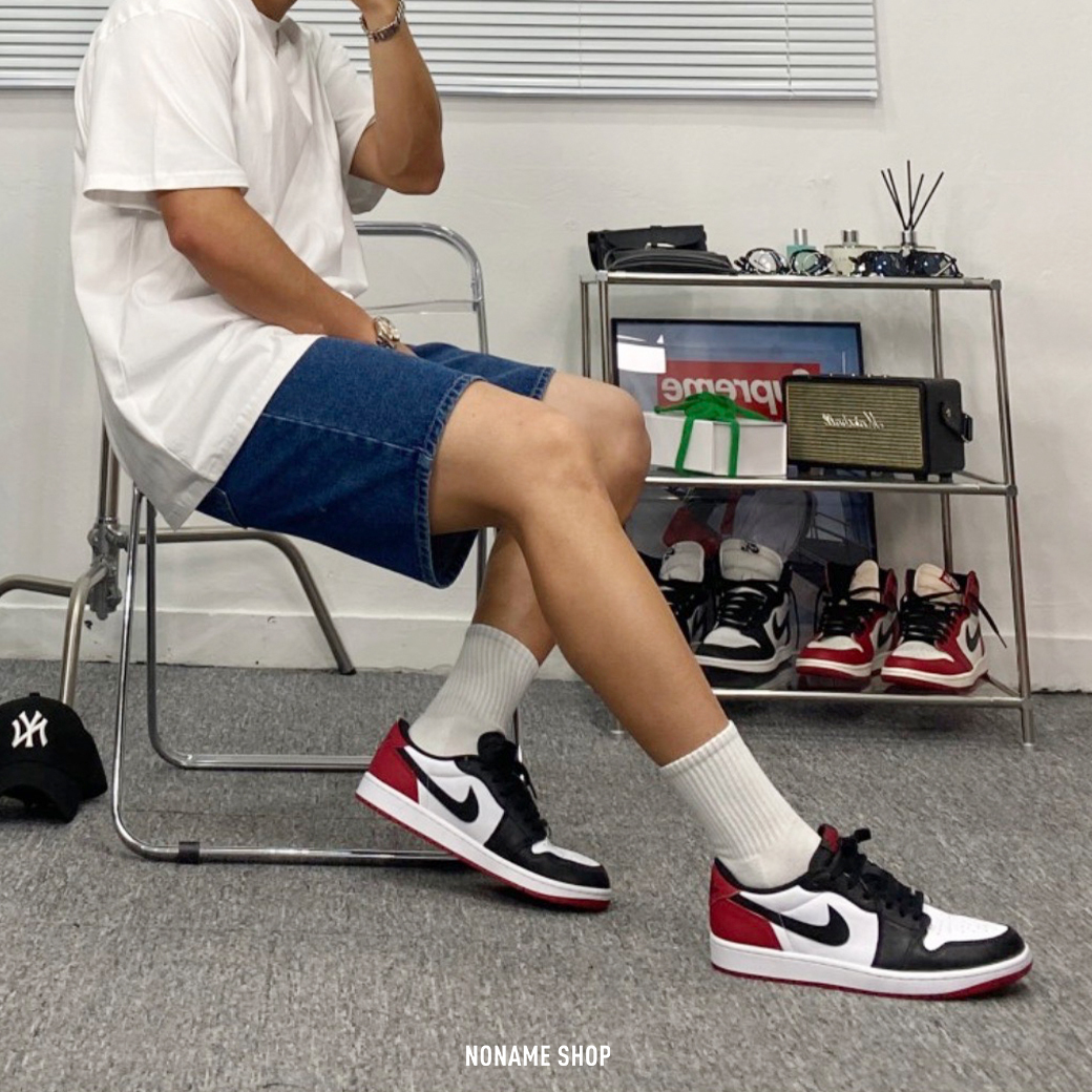 NIKE AIR JORDAN 1 RETRO LOW OG "Black Toe" 芝加哥 黑紅 (男款/GS 大童)