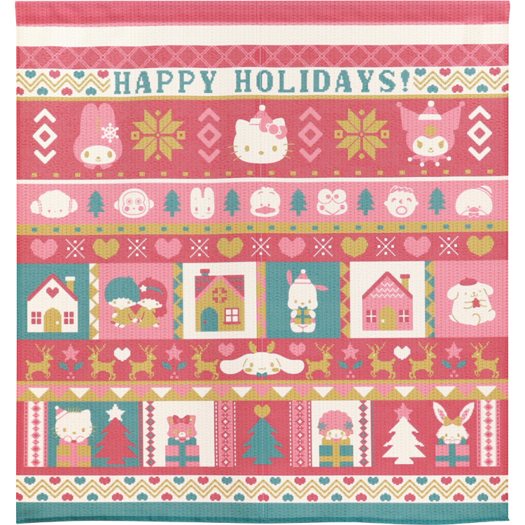 Sanrio 公仔大集合短門簾 85×90cm 聖誕節 #CM23SD-21247