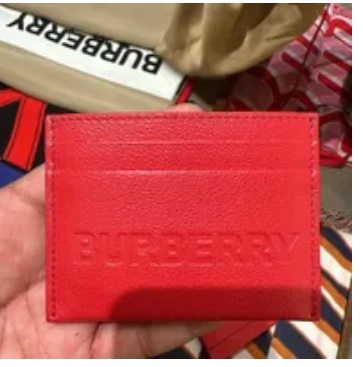 [S] BURBERRY LS SANDON CARD CASE,RED, 80613681-RED (SB37)