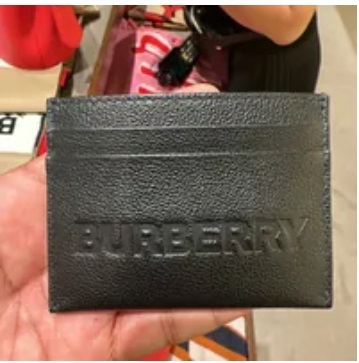 [S] BURBERRY LS SANDON CARD CASE,BLACK, 80613671-BLACK (SB38)