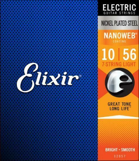 ELIXIR 10-56 7弦 電吉他弦 NANOWEB 奈米包覆塗層 12057