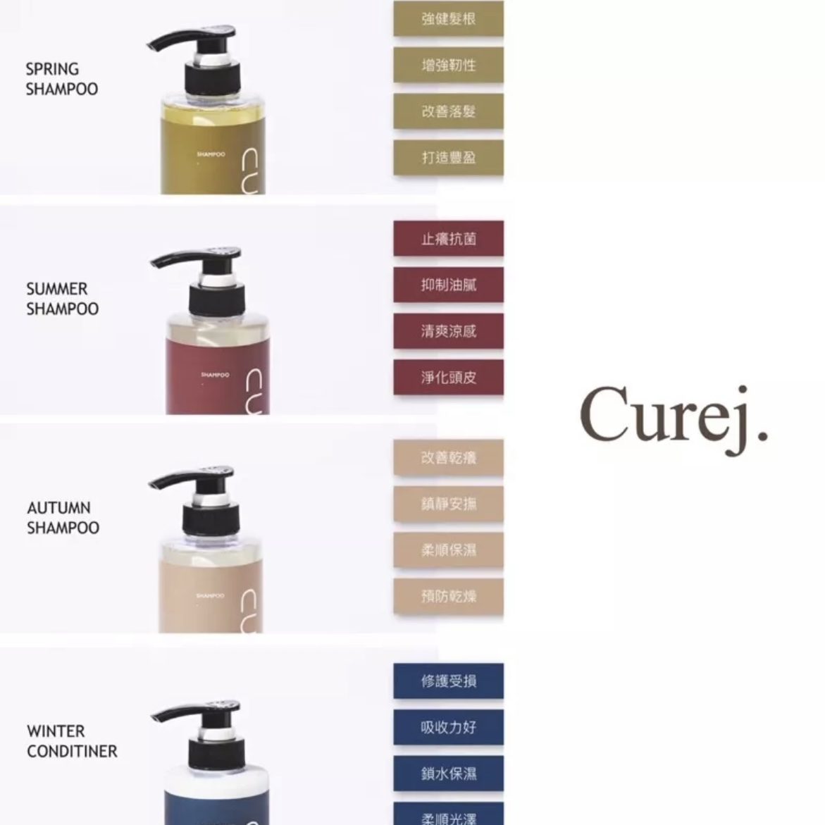CUREJ春夏秋冬·洗髮精500ml