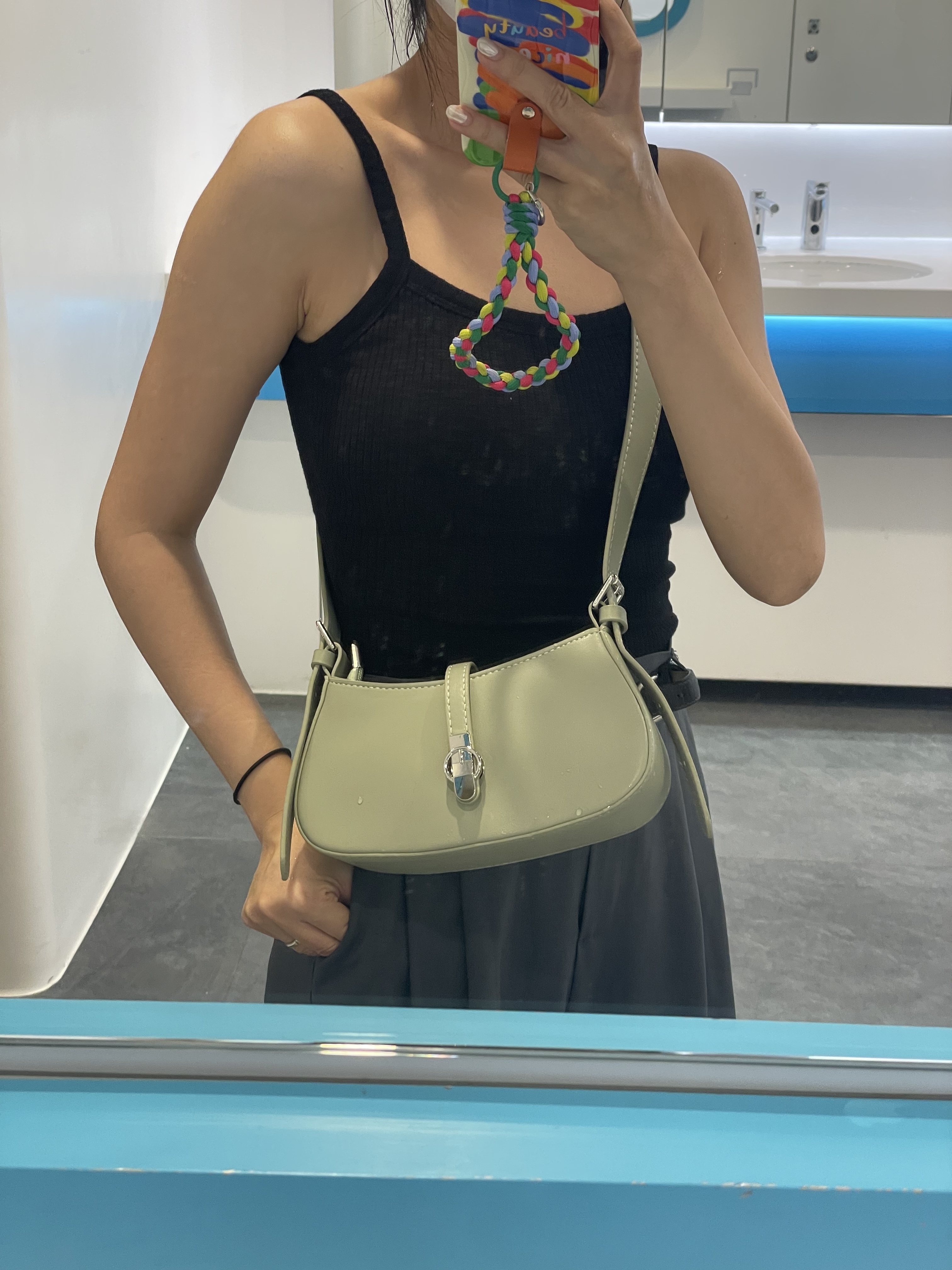 (訂購) 個性百搭HOBO BAG AC8201 (銀/綠)