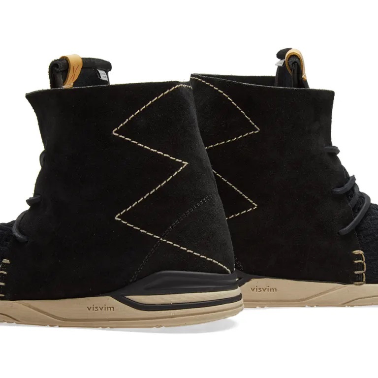 VISVIM HURON MESH MOC HI-FOLK - BLACK 8.5 PRE ORDER ITEM (預訂中)