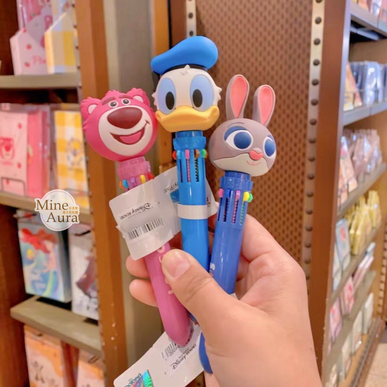 唐老鴨 Donald 大頭 造型 多色 圓珠筆 -上海迪士尼樂園
