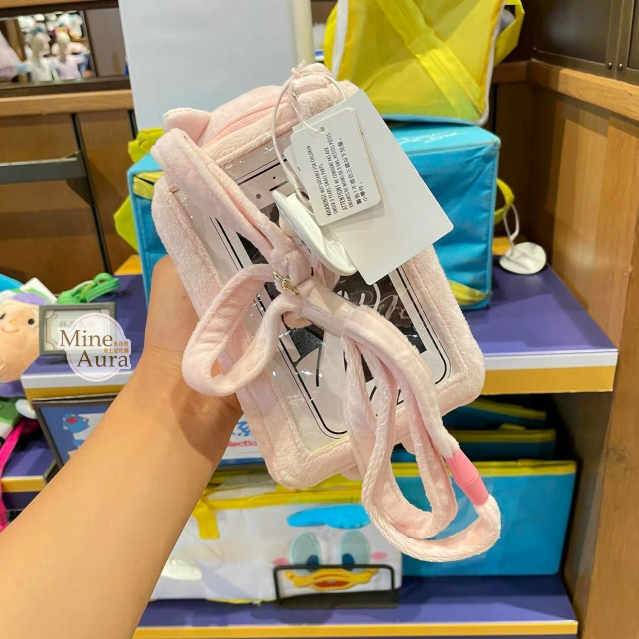 Q版 火腿豬 Ham 大頭 絨毛 造型 斜背小包 手機包 玩具總動員 Toy Story -上海迪士尼樂園