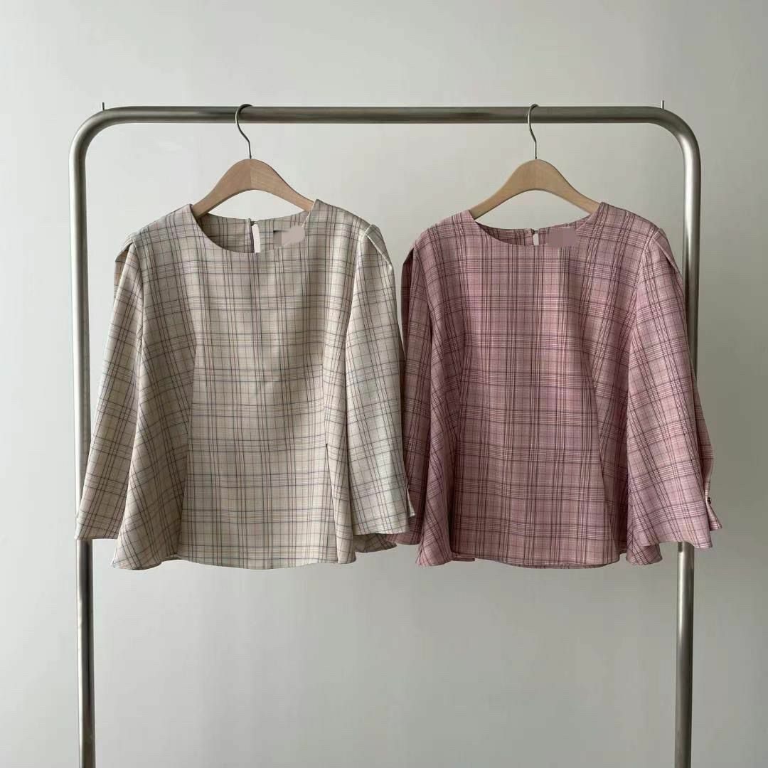 TOP#14125 🤎英倫式幼條子上衣